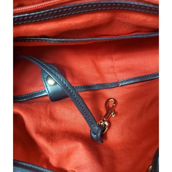 Dooney & Bourke Plaid Canvas & Leather Backpack With Tassel Accents main image 3